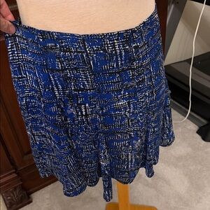 Banana Republic Blue and Black Skater Skirt